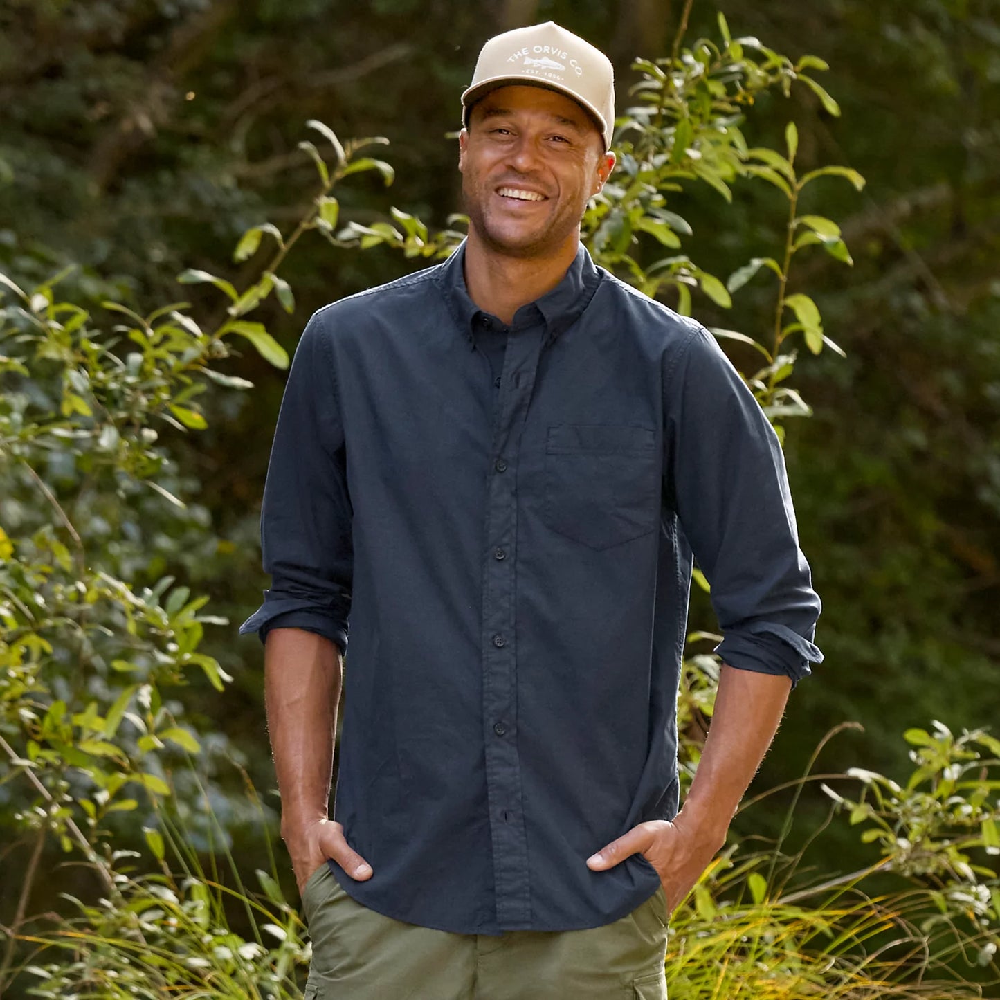Orvis Customer Favorite -Garment-Dyed Poplin Long-Sleeve Shirt