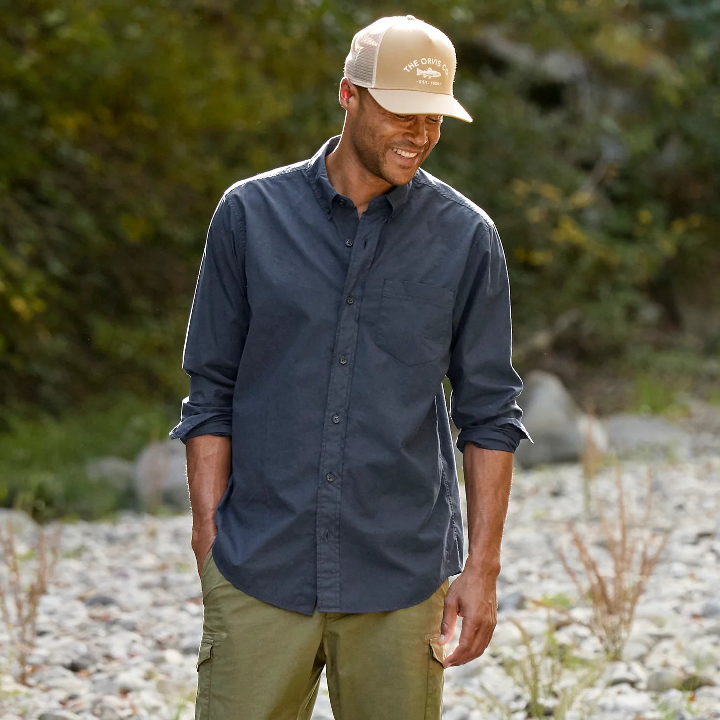 Orvis Customer Favorite -Garment-Dyed Poplin Long-Sleeve Shirt