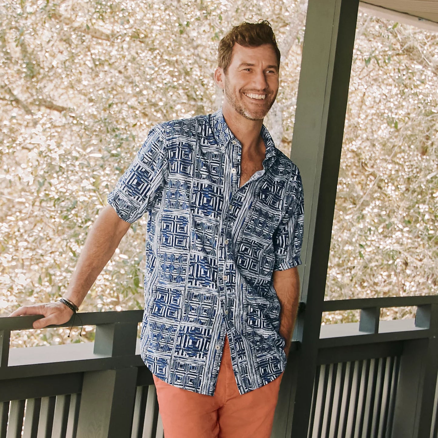 Orvis Popular Choice - Men's Heritage Poplin Printed Short-Sleeve Shirt