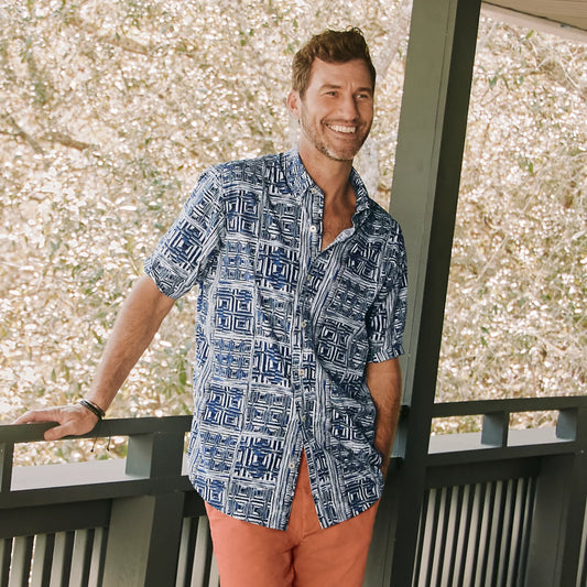 Orvis Popular Choice - Men's Heritage Poplin Printed Short-Sleeve Shirt