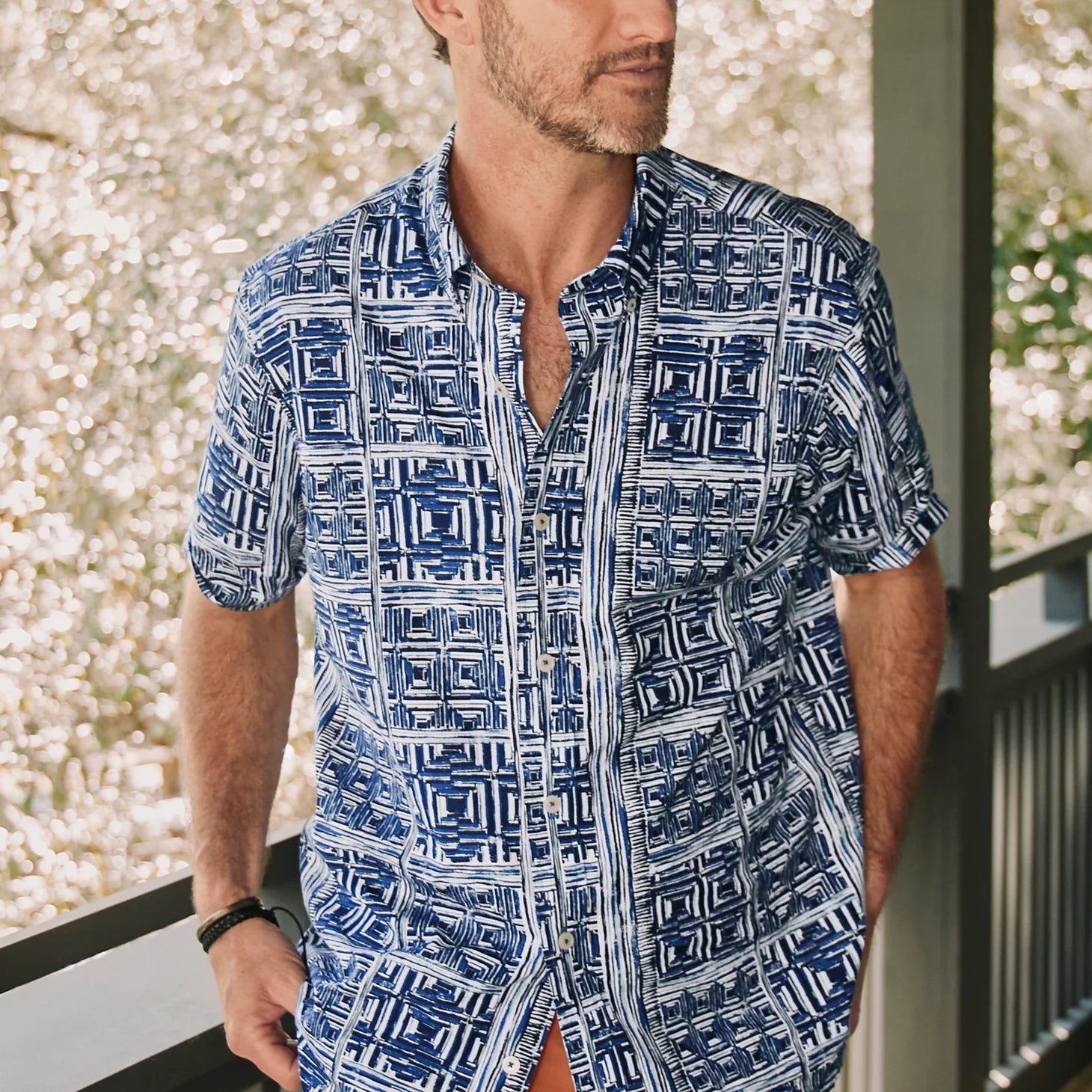 Orvis Popular Choice - Men's Heritage Poplin Printed Short-Sleeve Shirt