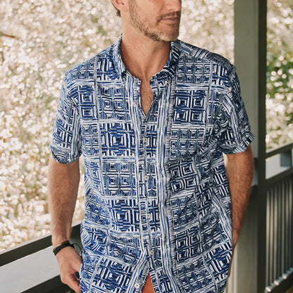 Orvis Popular Choice - Men's Heritage Poplin Printed Short-Sleeve Shirt
