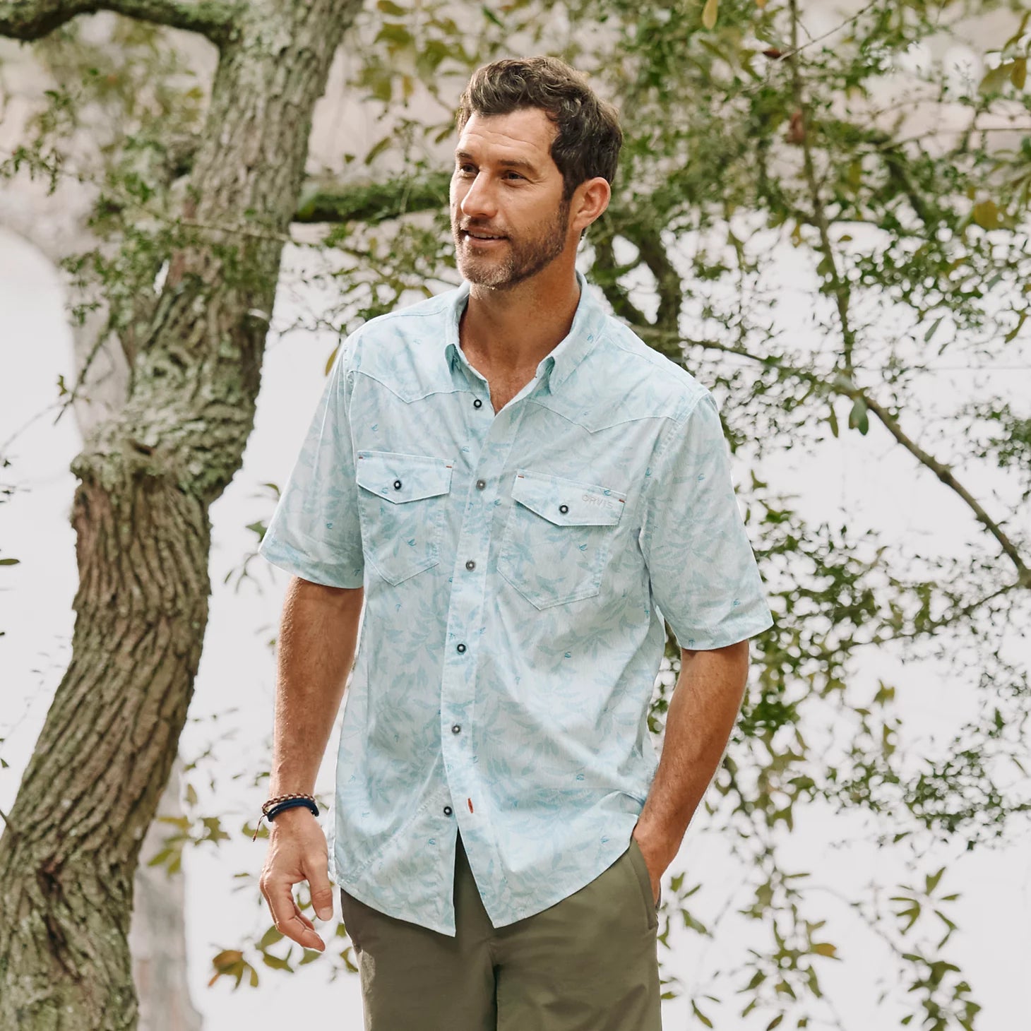 Orvis Budget Friendly - Men's River Guide Printed Short-Sleeve Western Shirt 2.0