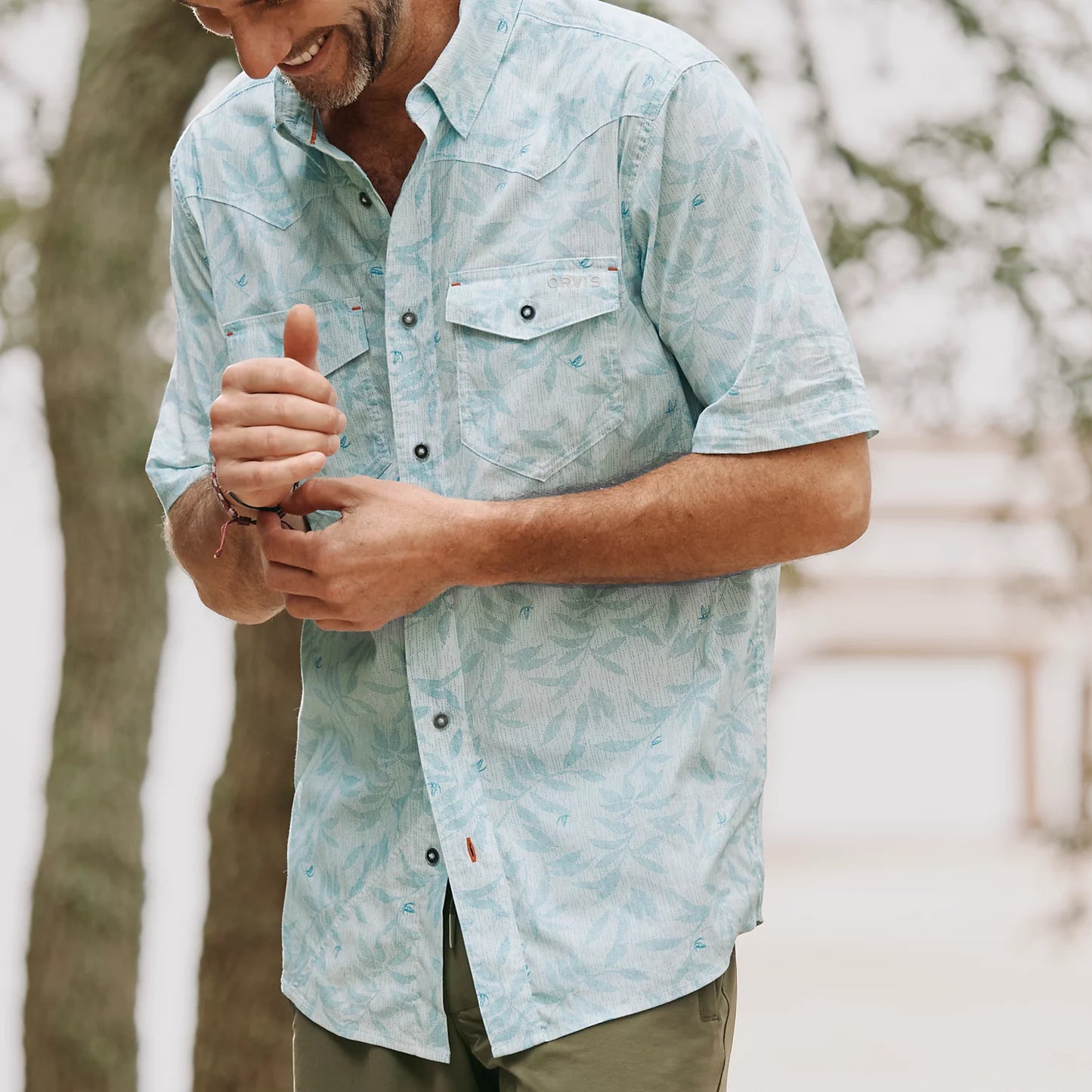 Orvis Budget Friendly - Men's River Guide Printed Short-Sleeve Western Shirt 2.0
