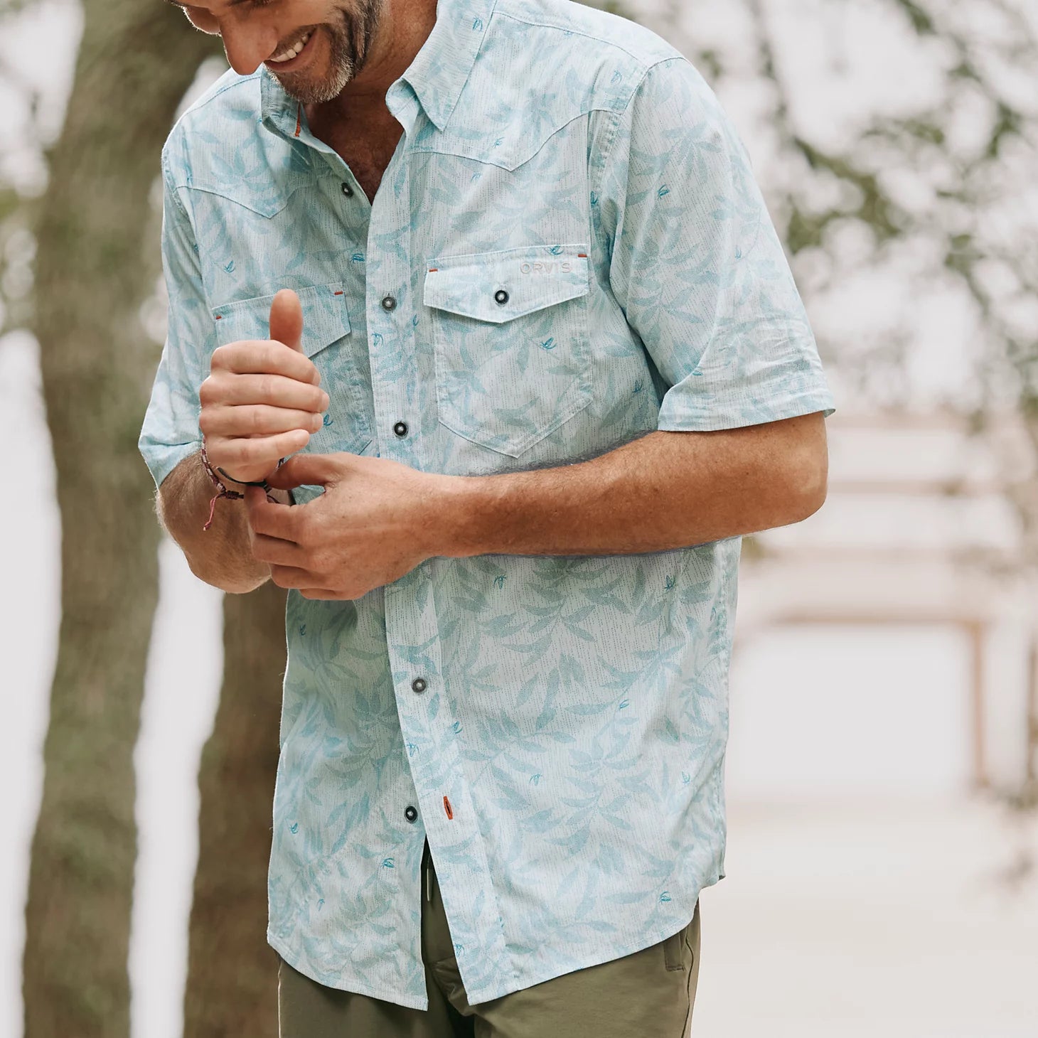 Orvis Budget Friendly - Men's River Guide Printed Short-Sleeve Western Shirt 2.0