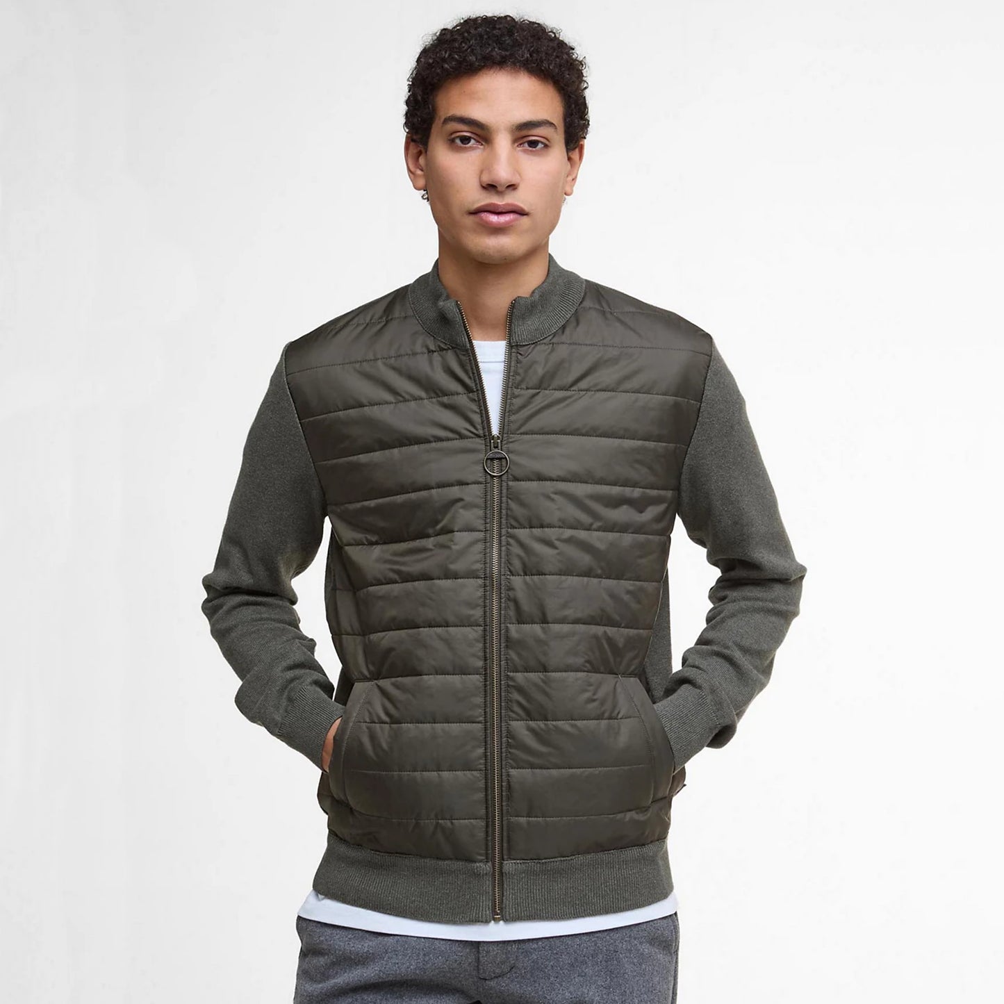 Orvis Popular Choice - Barbour® Essential Carn Baffle Zip-Through Knitted Sweater