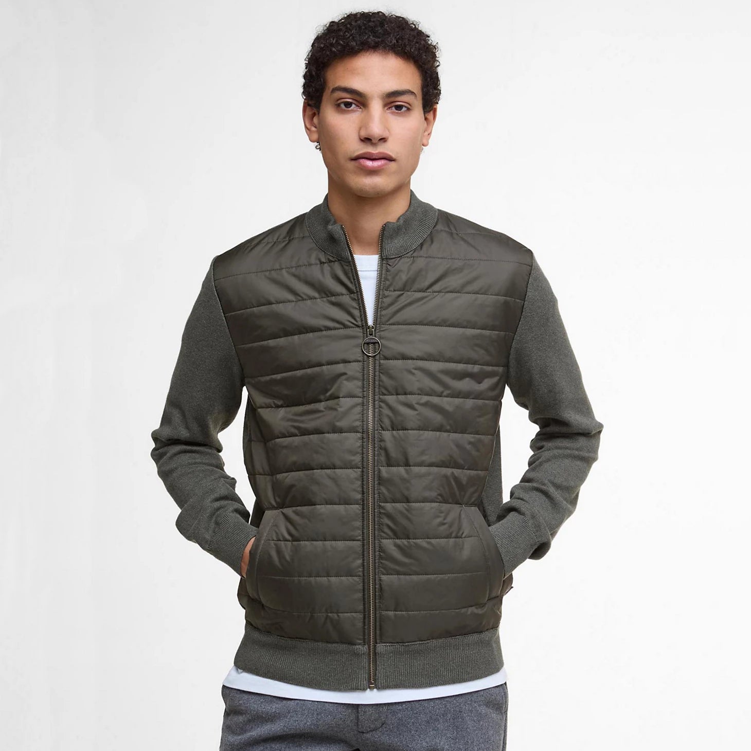 Orvis Popular Choice - Barbour® Essential Carn Baffle Zip-Through Knitted Sweater