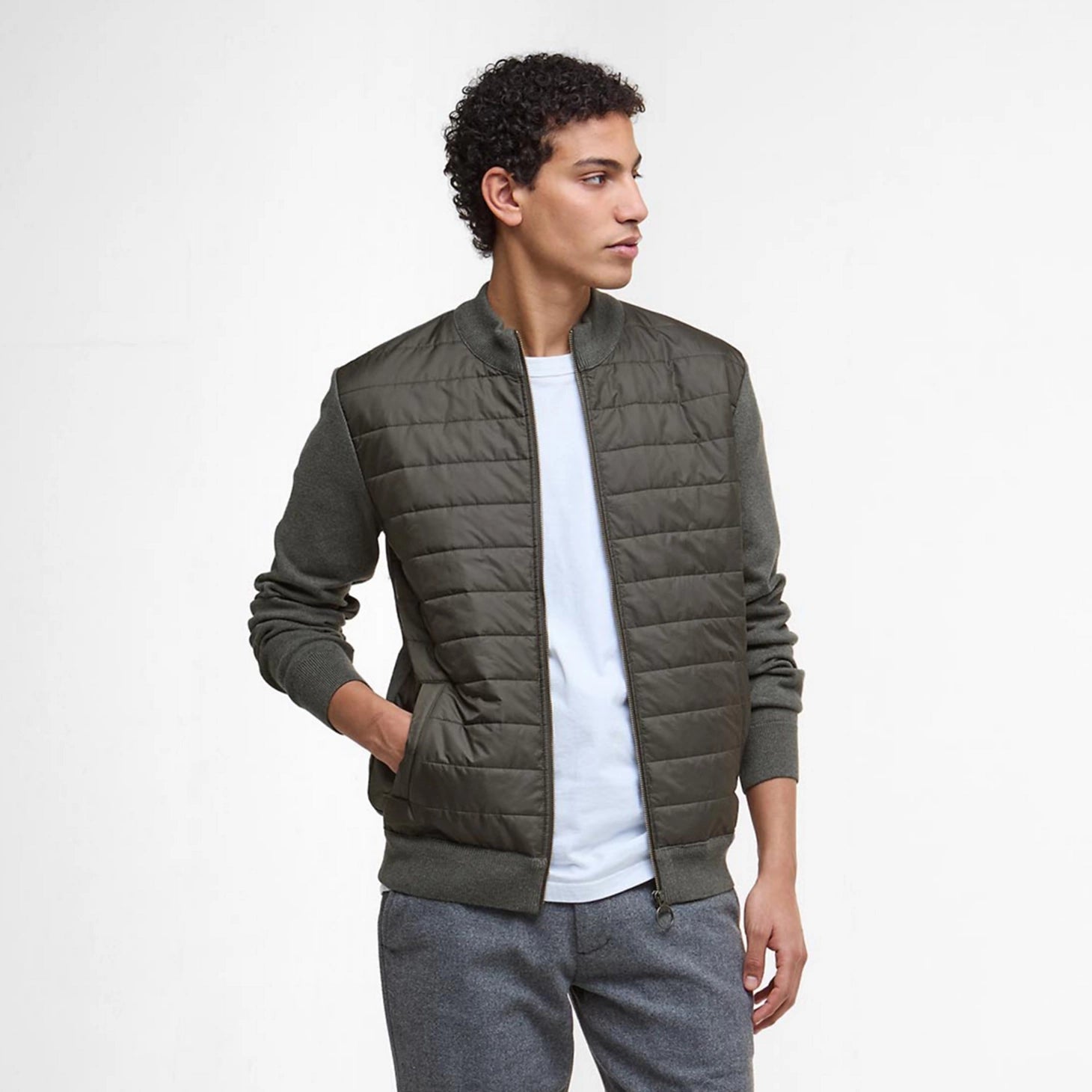 Orvis Popular Choice - Barbour® Essential Carn Baffle Zip-Through Knitted Sweater