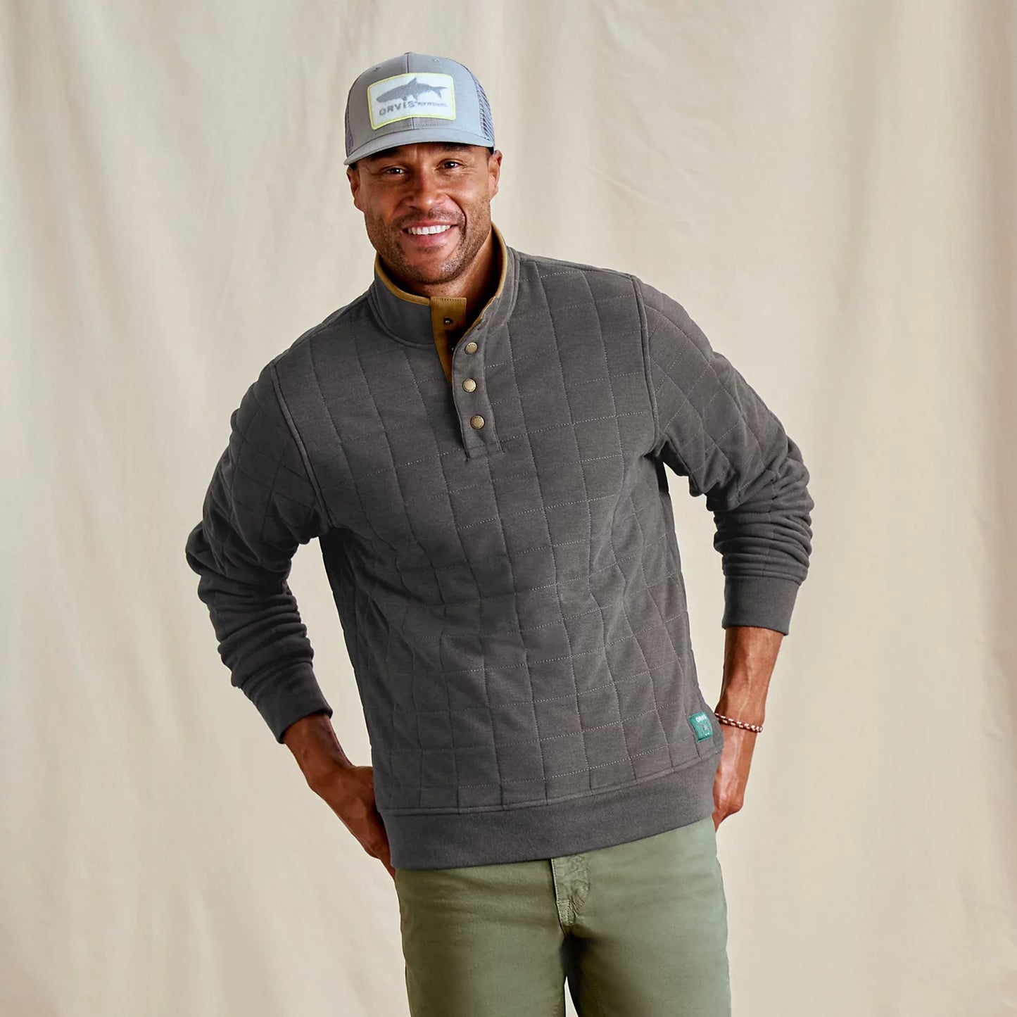 Orvis Budget Friendly - Men's Battenkill Quilted 1/4-Snap Sweatshirt