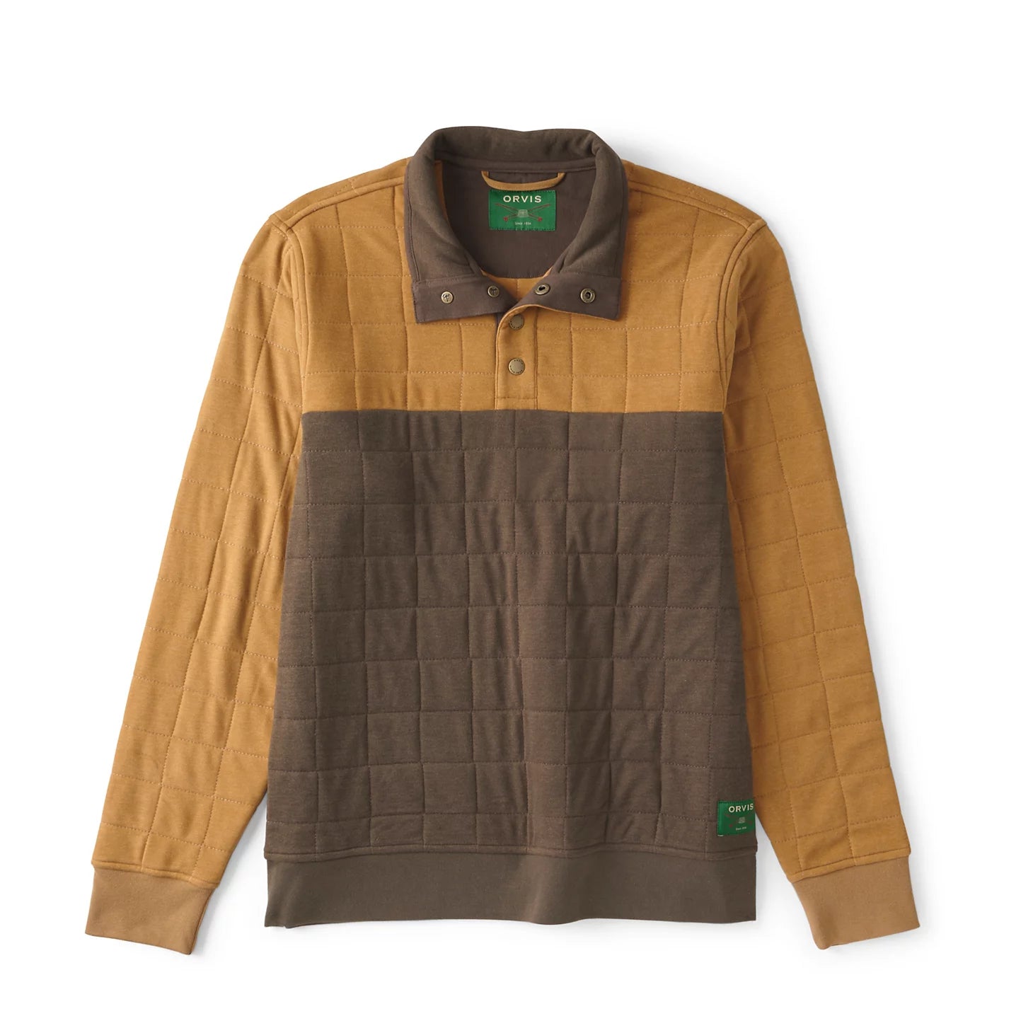 Orvis Popular Choice - Men's Battenkill Colorblock Quilted 1/4-Snap Sweatshirt