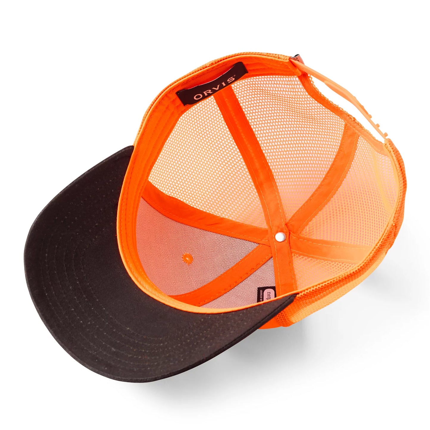 Orvis Affordable - Blaze Orange Waxed Brim Mesh Cap