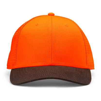 Orvis Affordable - Blaze Orange Waxed Brim Mesh Cap