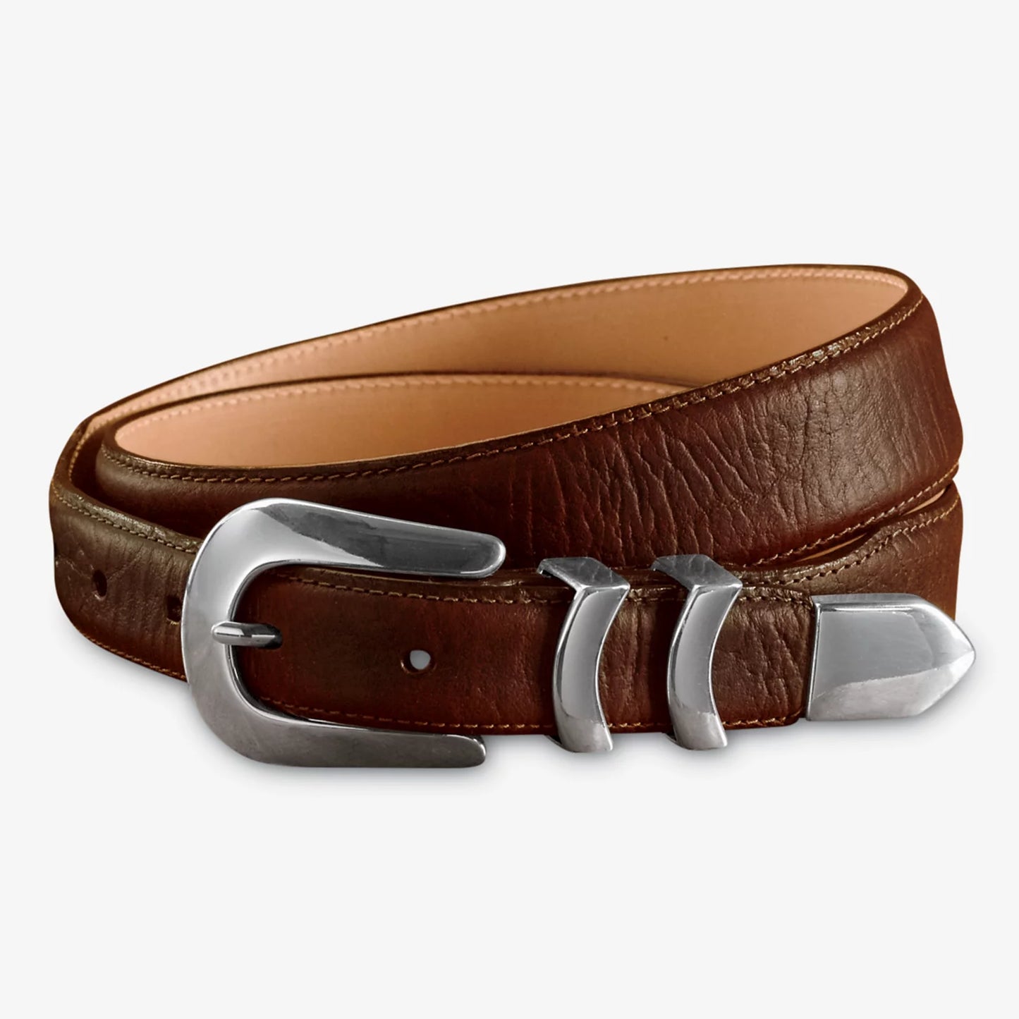 Orvis Customer Favorite -Silver Buckle Bison Tapered-Edge Belt