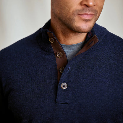Orvis Limited Edition -Merino Button Mockneck Sweater