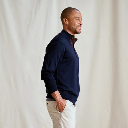 Orvis Limited Edition -Merino Button Mockneck Sweater