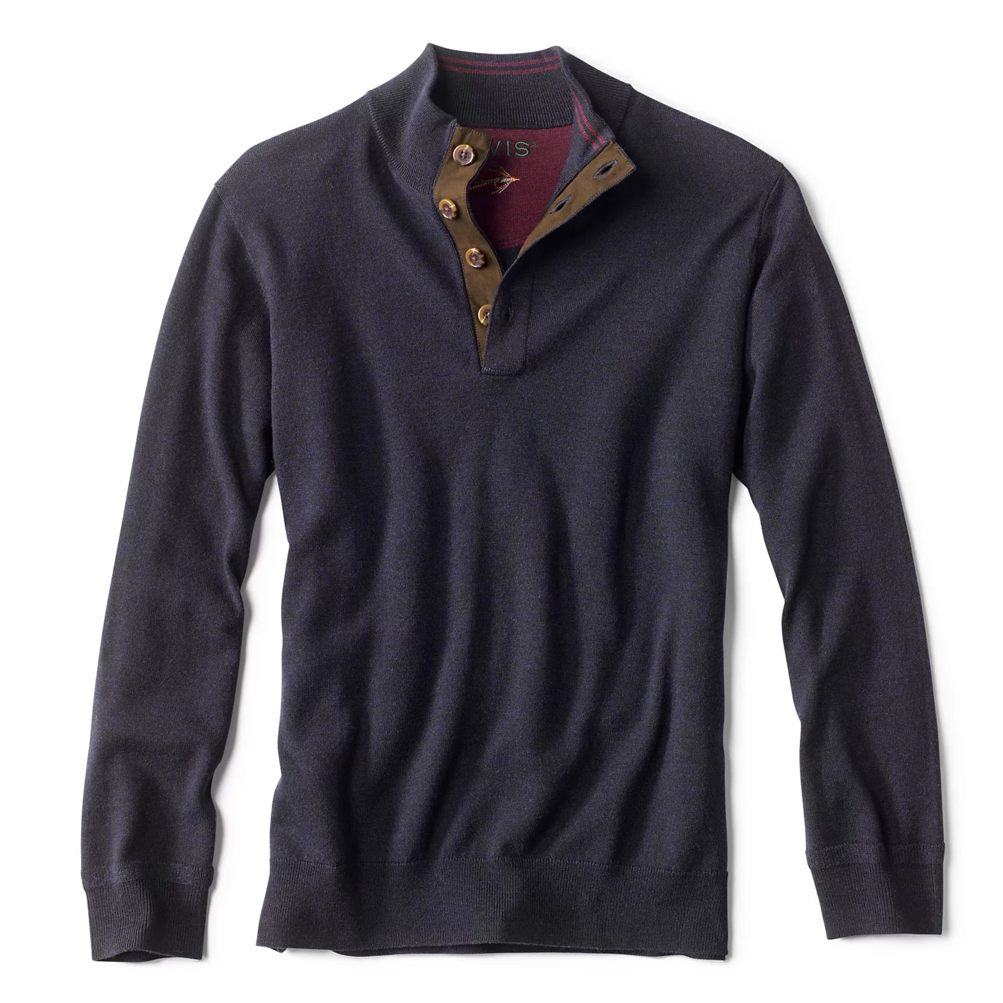 Orvis Limited Edition -Merino Button Mockneck Sweater