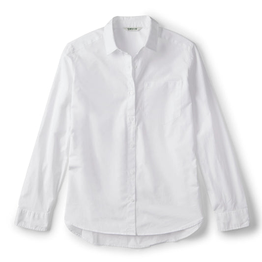 Orvis Limited Edition -Women's Heritage Poplin Garment-Dyed Long-Sleeve Shirt
