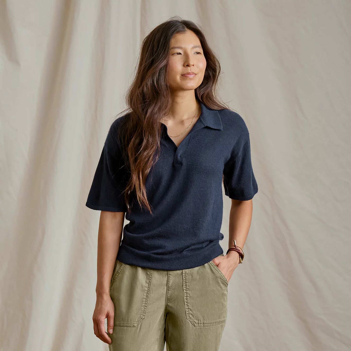 Orvis Budget Friendly - Featherweight Cashmere Polo Tee