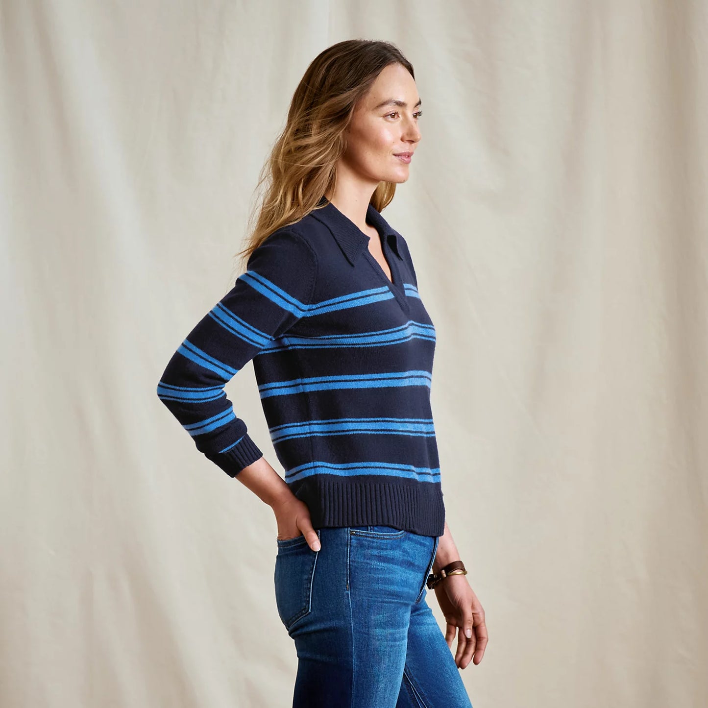 Orvis Popular Choice - Brookside Striped Polo Sweater