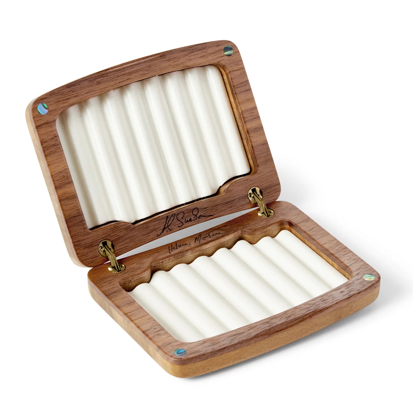 Orvis Popular Choice - A.L. Swanson River Series Fly Boxes - Abalone Inlay