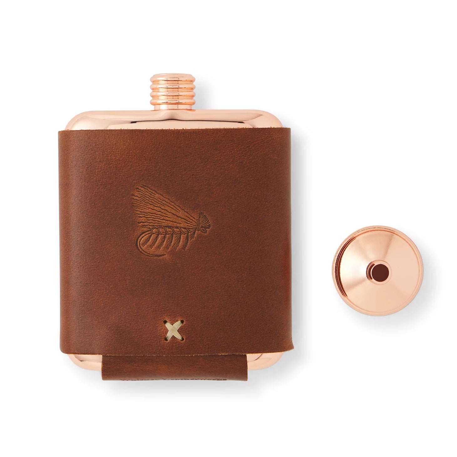 Orvis Customer Favorite -Whiskey Leatherworks Personalized Copper Flask