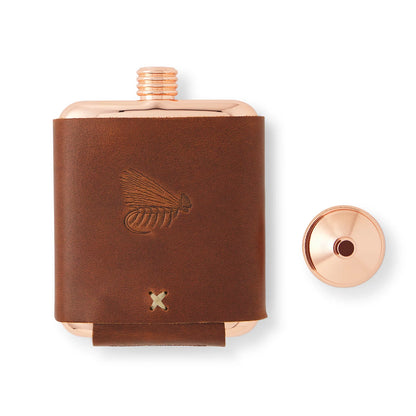 Orvis Customer Favorite -Whiskey Leatherworks Personalized Copper Flask
